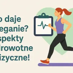 Co daje bieganie? Zdrowie i kondycja fizyczna to kluczowe aspekty. Kobieta biegnie, a obok niej wykres tętna.