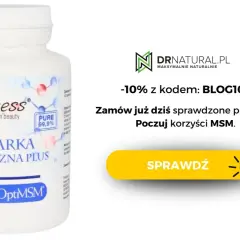 Suplement diety Aliness MSM Siarka Organiczna Plus, 180 tabletek. Poczuj korzyści siarki organicznej dla zdrowia.