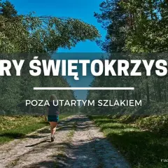 Kobieta idzie leśną drogą w Górach Świętokrzyskich, odkrywając mniej znane szlaki.