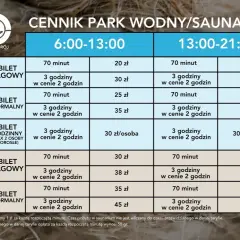 Cennik Bardejowskie Termy: bilety ulgowe, normalne i rodzinne na park wodny i saunarium. Sprawdź ceny od 6:00 do 21:00.