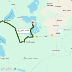 Trasa rowerowa przez malowniczą Dolinę Baryczy, wiodąca przez Niezgodę, Hucisko i Jaz Niezgoda.