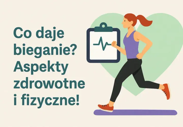 Co daje bieganie? Zdrowie i kondycja fizyczna to kluczowe aspekty. Kobieta biegnie, a obok niej wykres tętna.