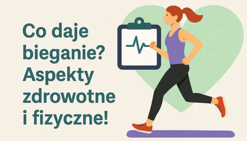 Co daje bieganie? Zdrowie i kondycja fizyczna to kluczowe aspekty. Kobieta biegnie, a obok niej wykres tętna.