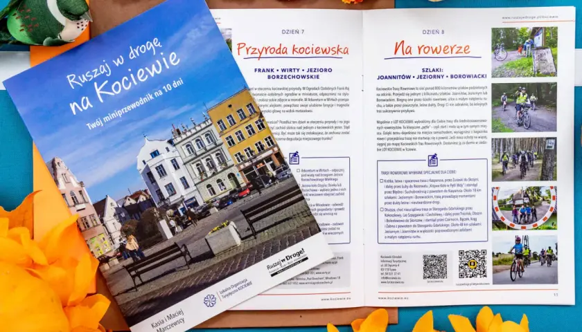 Przewodnik "Ruszaj w drogę na Kociewie" z trasami rowerowymi i przyrodniczymi. Odkryj piękno Kociewia!