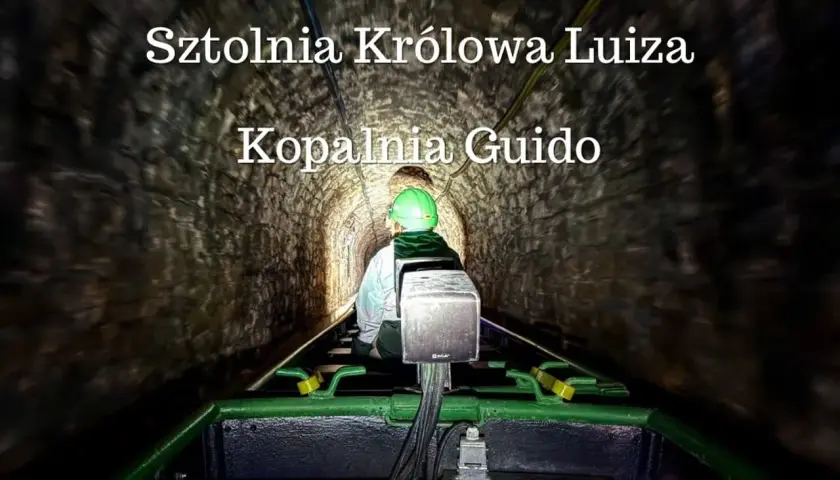 Podróż kolejką w zabytkowej kopalni Guido, w zabrzańskiej Sztolni Królowej Luiza.