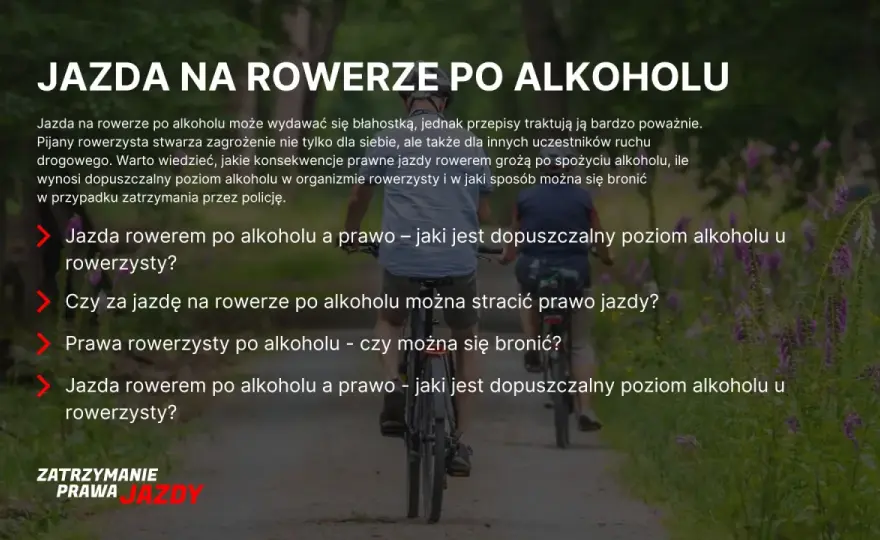 Jazda rowerem po alkoholu - Ile wynosi mandat i jakie są limity?